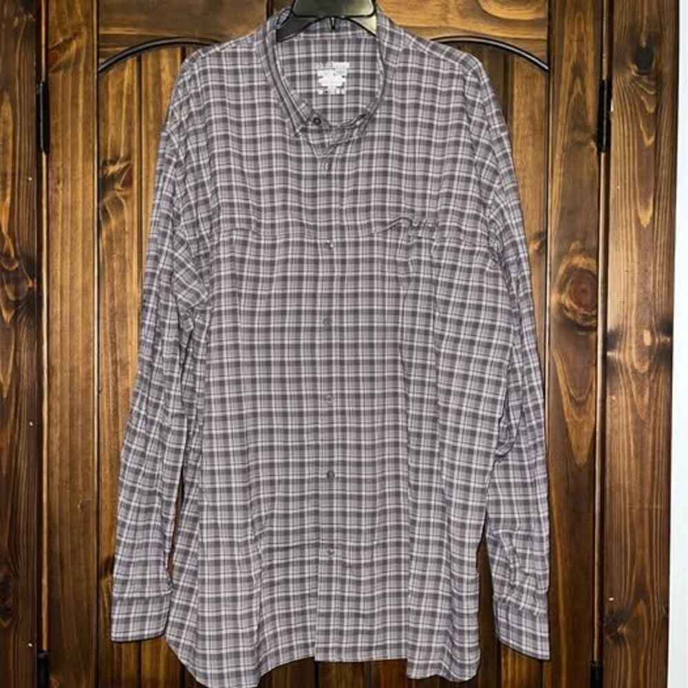 XXL Huk Men’s Long Sleeve Shirt Performance Plaid